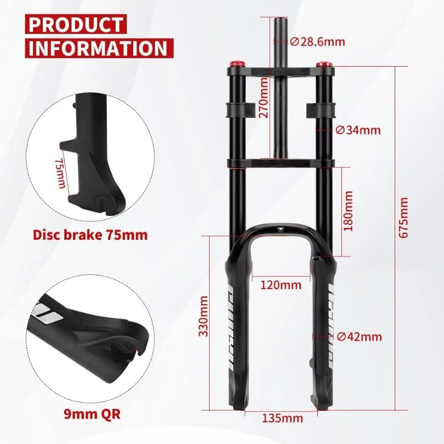140mm e-bike Front Suspension