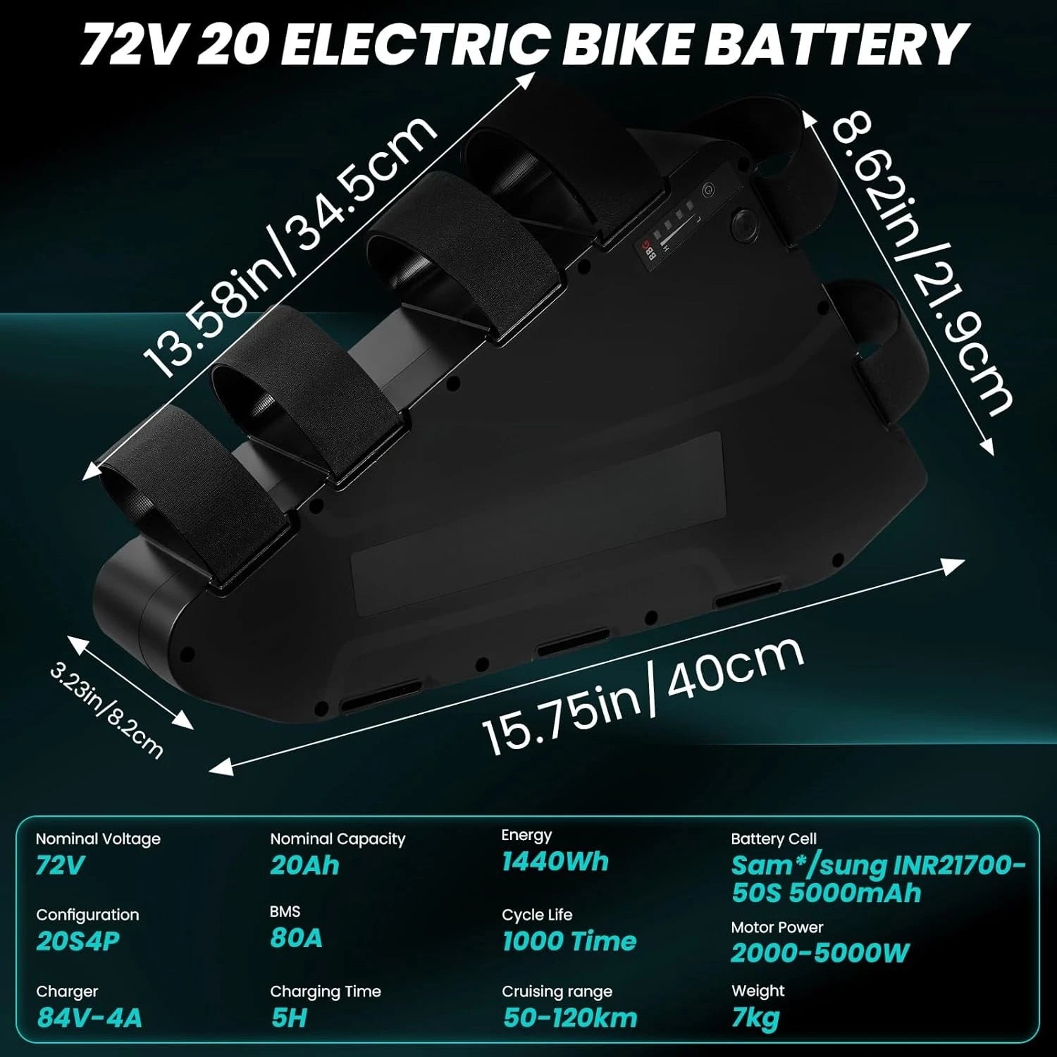 72V 20ah E-bike Battery