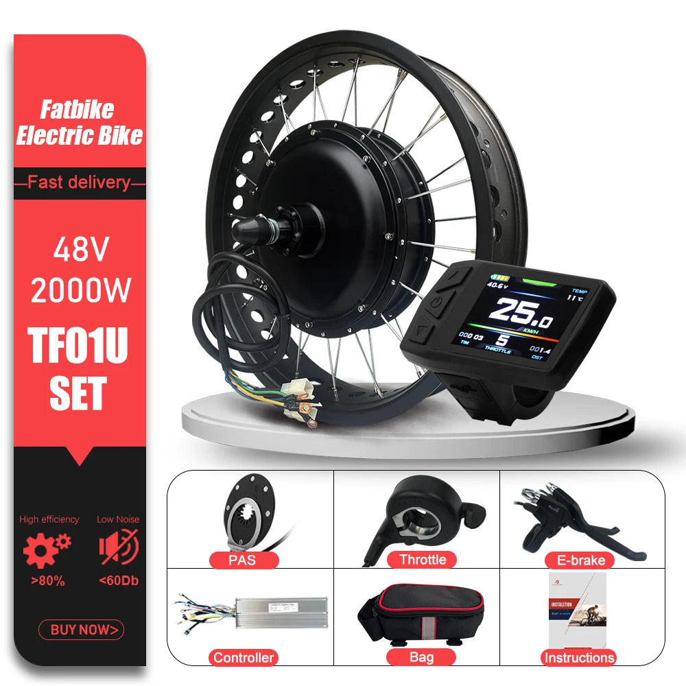 48v 2000W Fat Tire Conversion Kit
