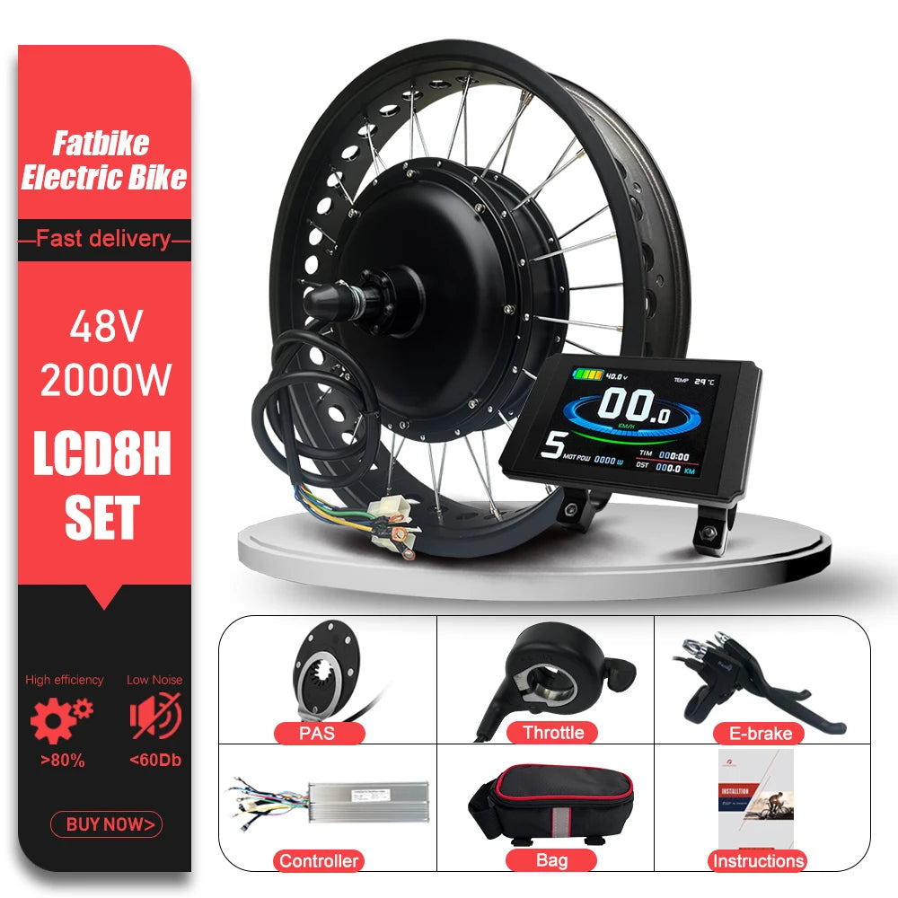 48v 2000W Fat Tire Conversion Kit