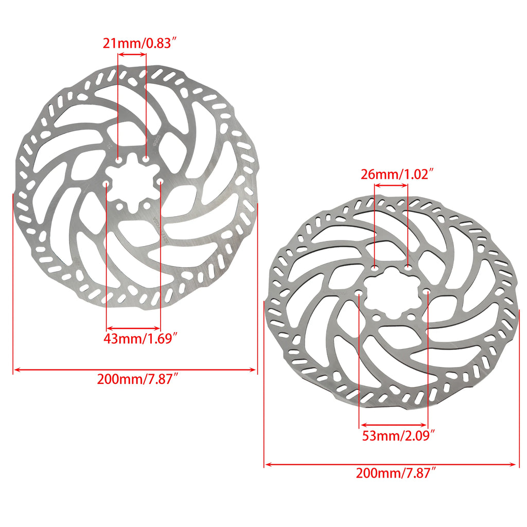 203mm Brake Disk set for E-moto Bikes