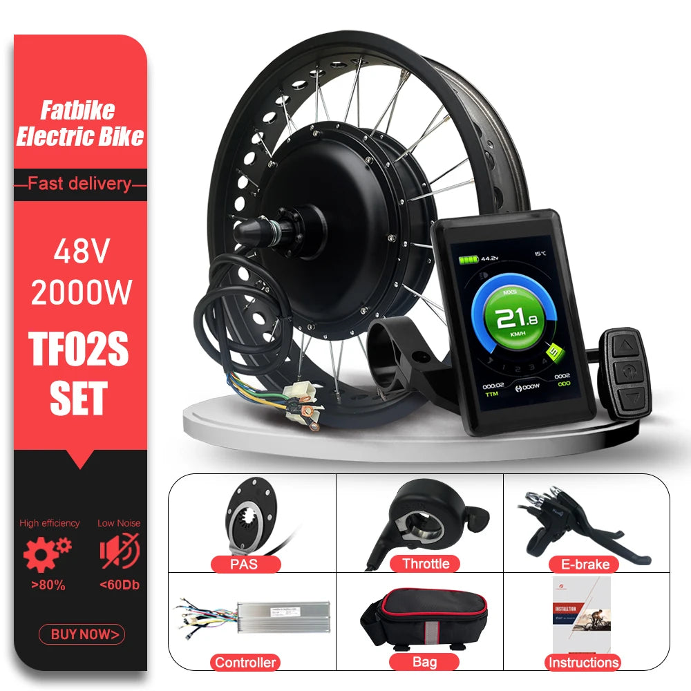 48v 2000W Fat Tire Conversion Kit