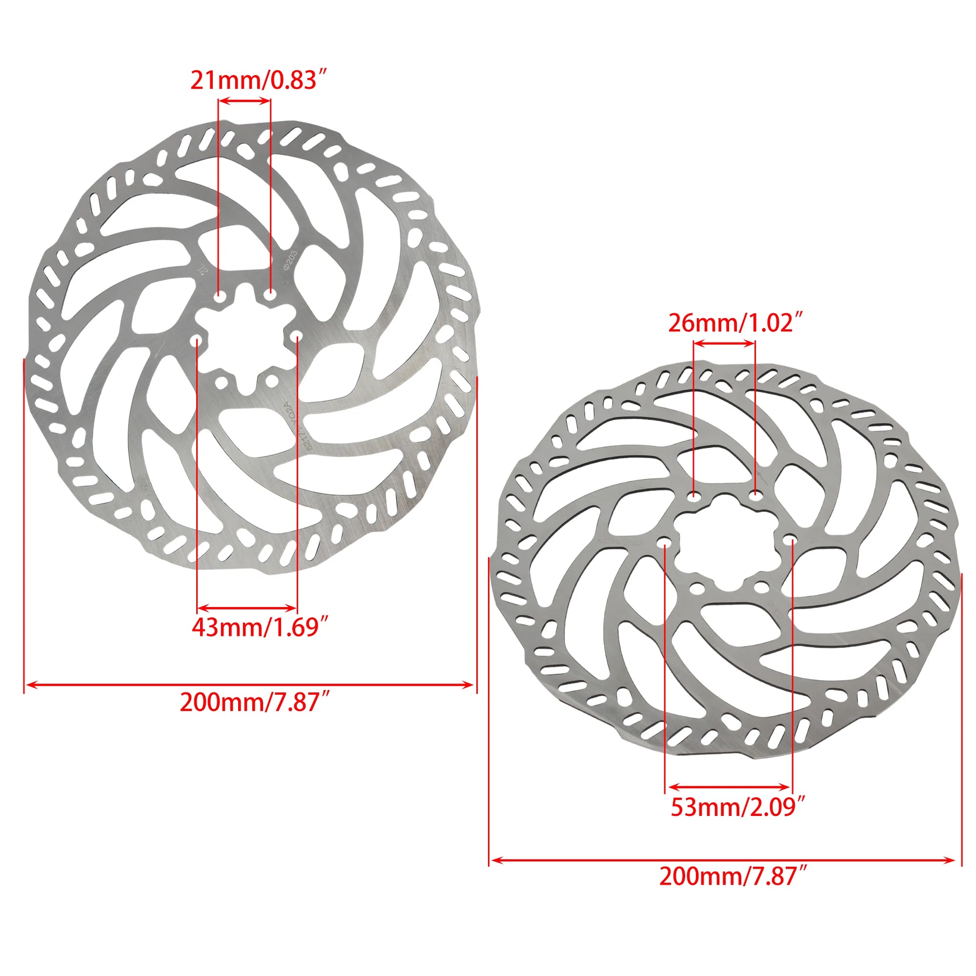 203mm Brake Disk set for E-moto Bikes
