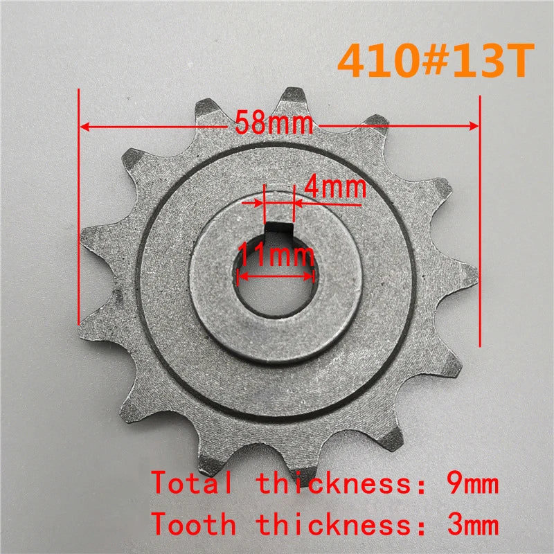 9-13 Teeth Electric Bike Motor Sprocket