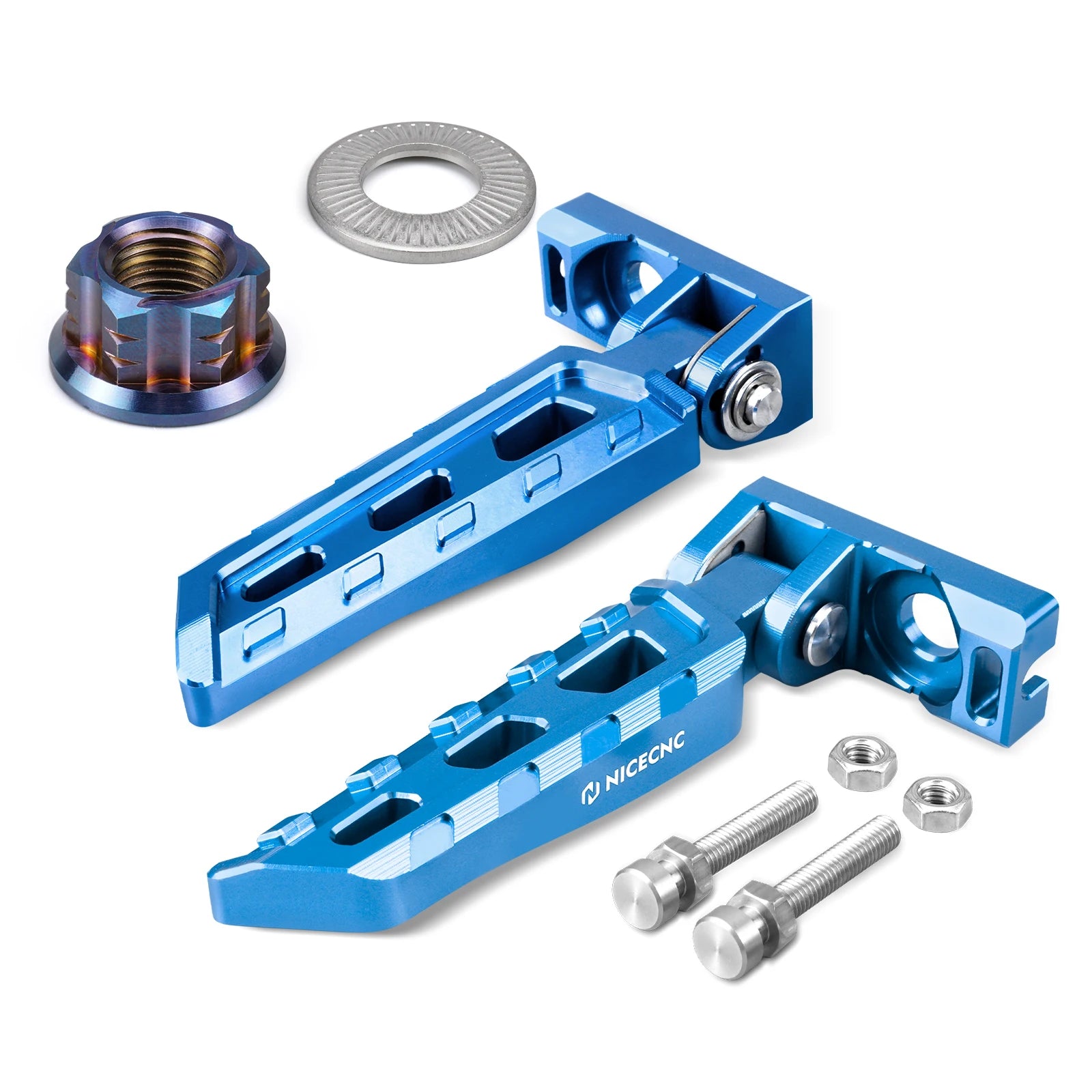 CNC rear stunt pegs for e-moto